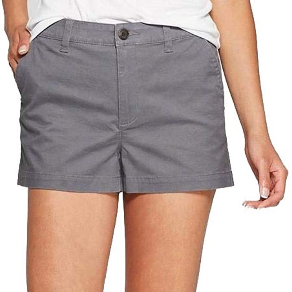 Grey Khaki Chino Shorts, 6